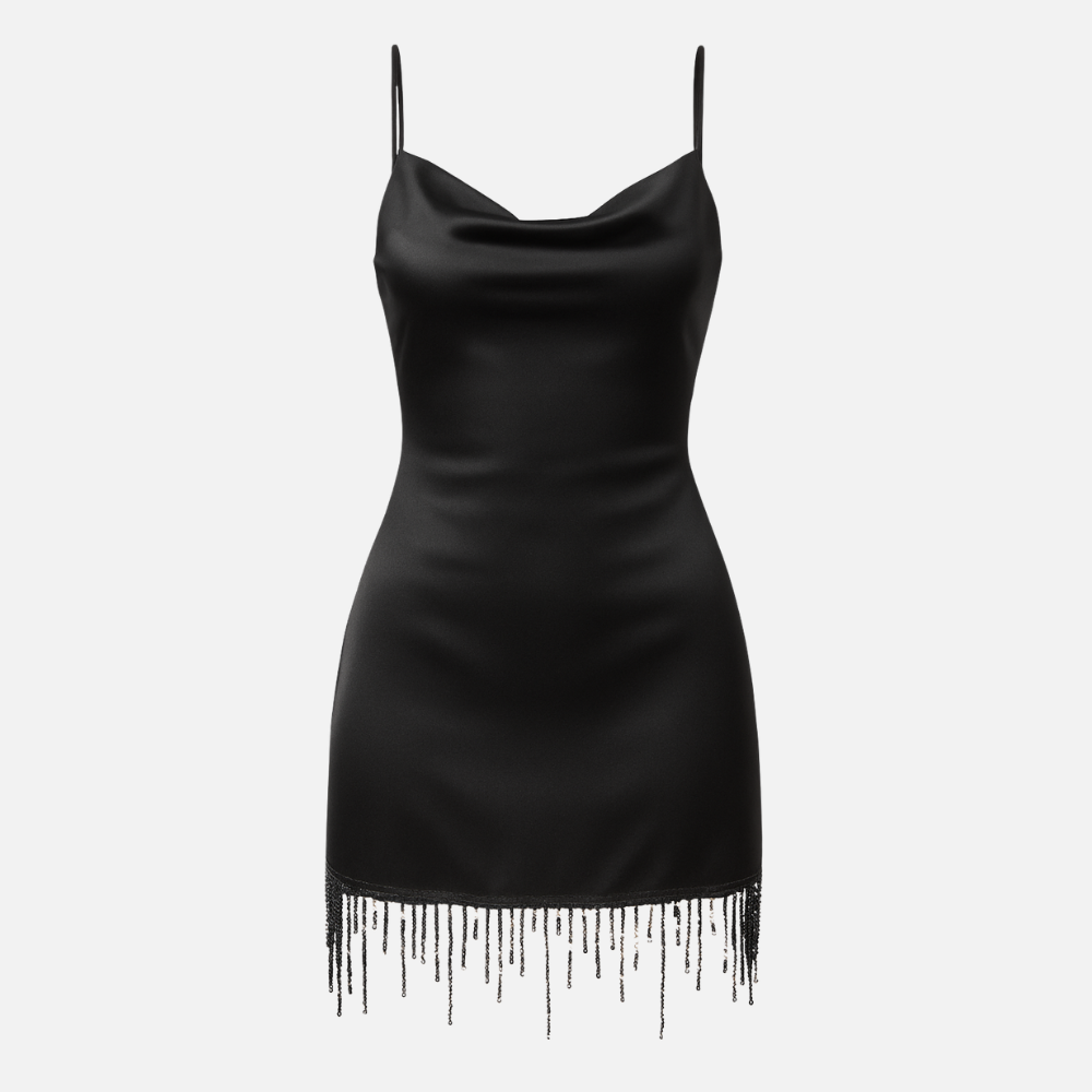 Black Bella Luxe Fringe Dress