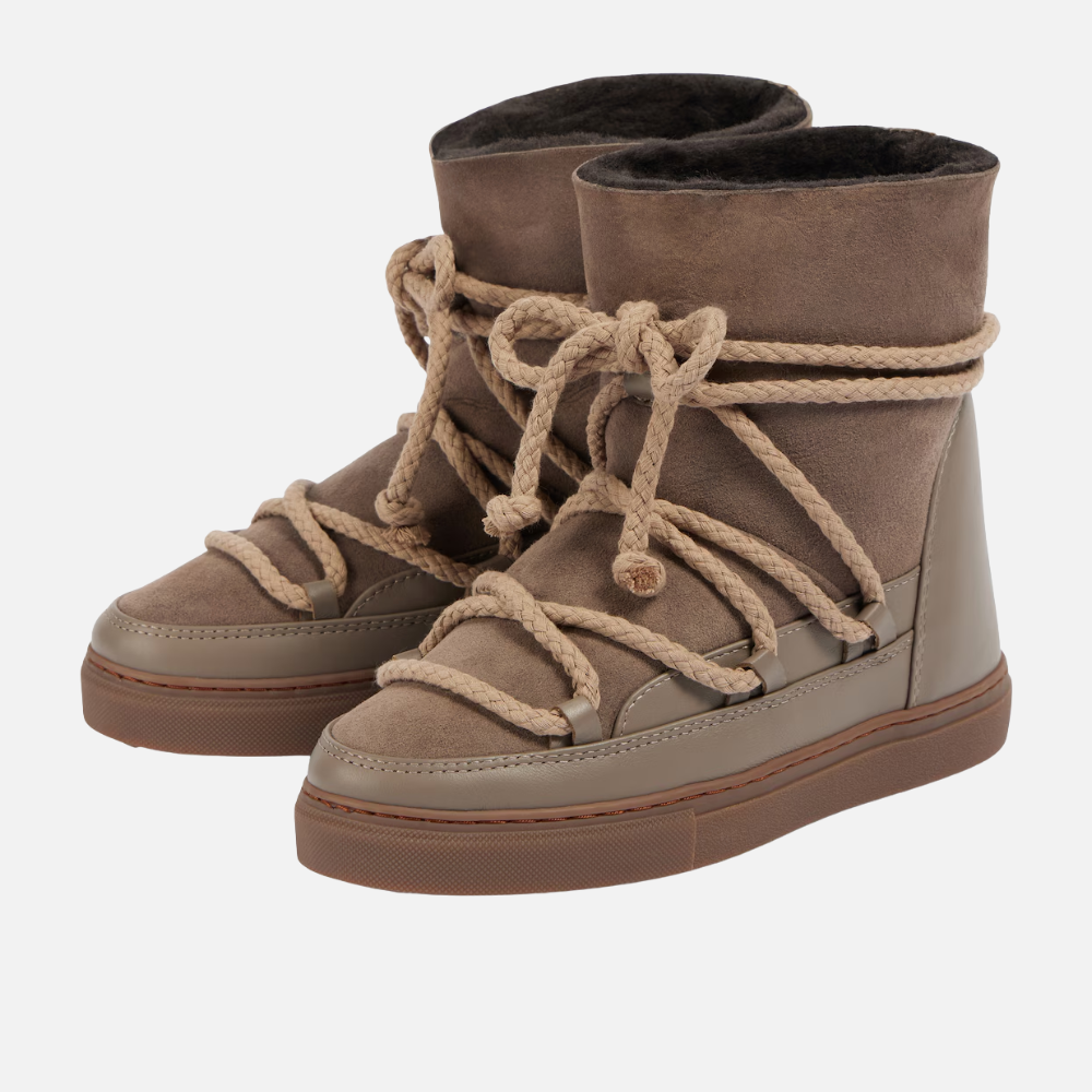 Brown Glacier Wool Lace Boot
