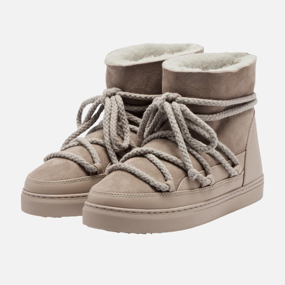 Grey Glacier Wool Lace Boot