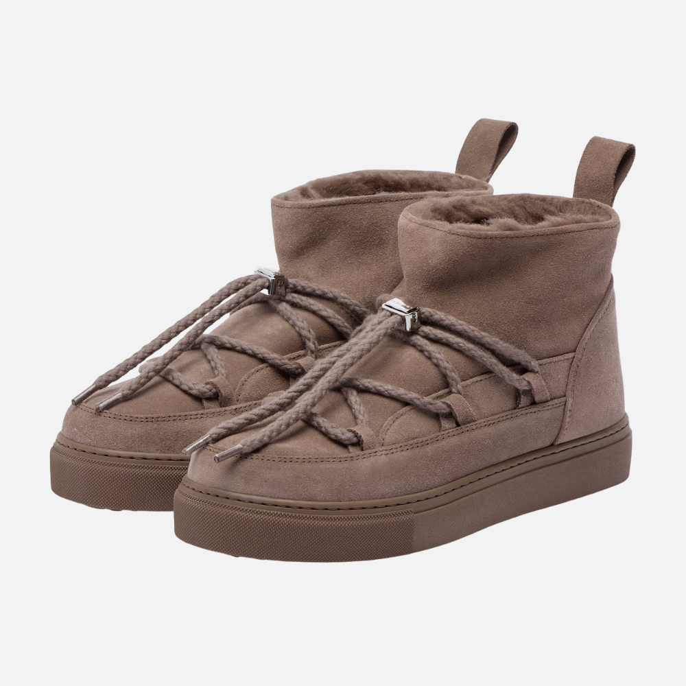 Taupe Sierra Wool Lace Boot