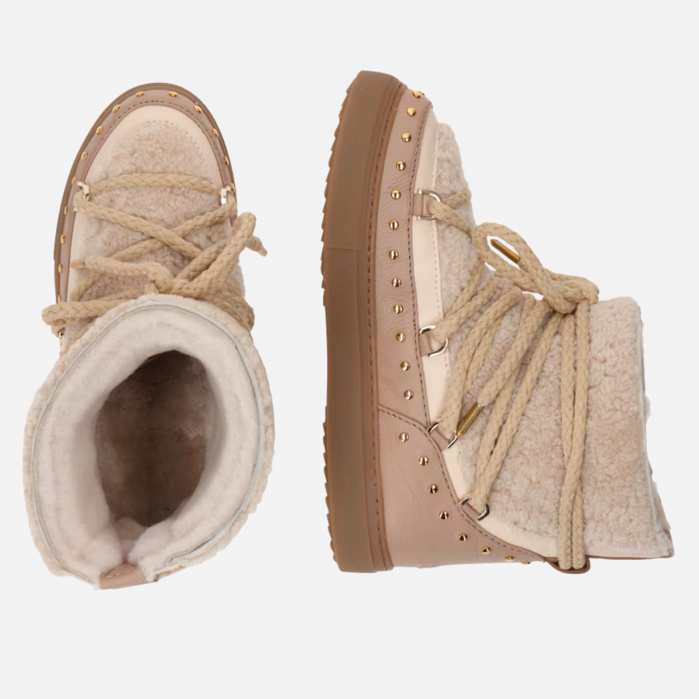 Taupe Aria Wool Lace Boot