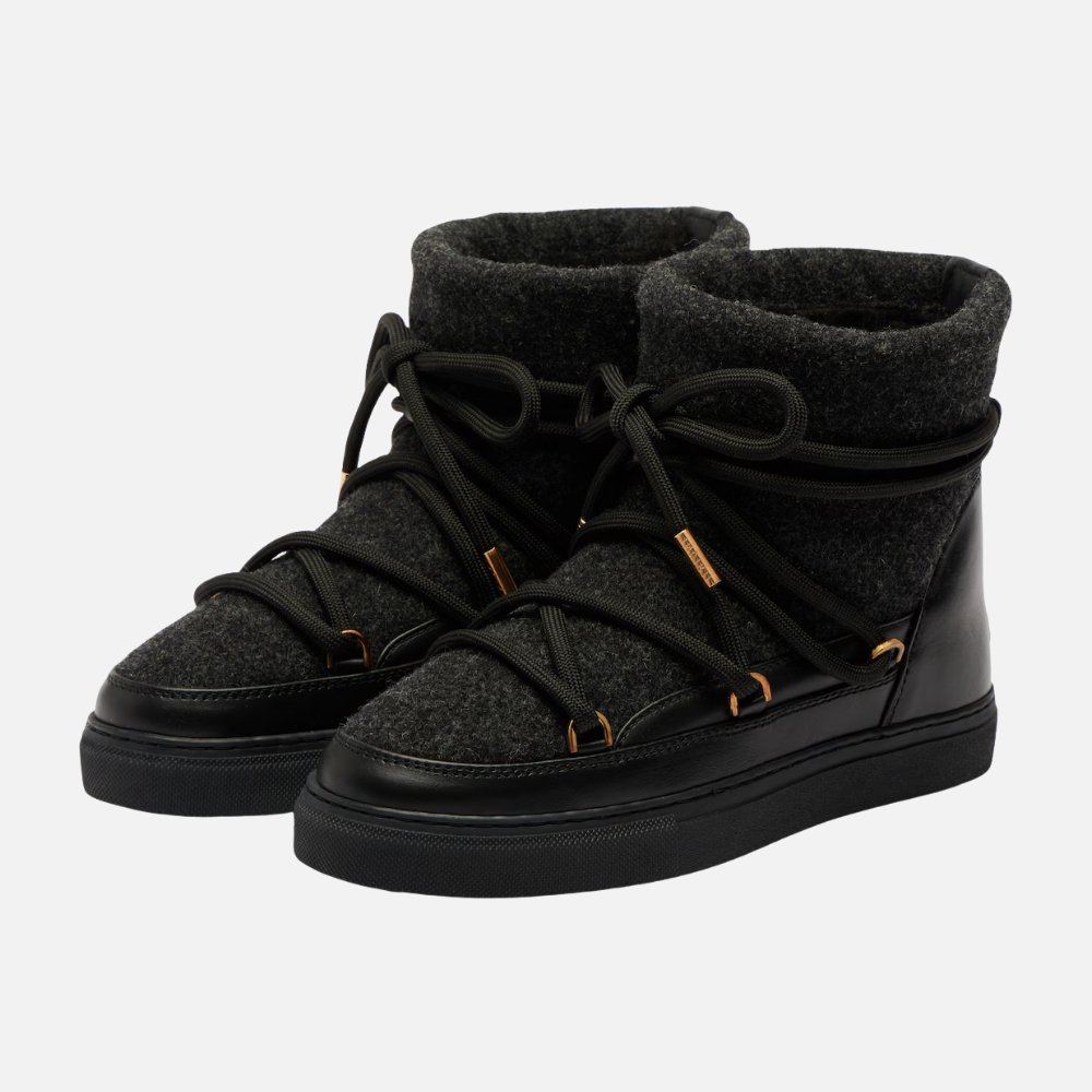 Obsidian Luna Wool Lace Boot