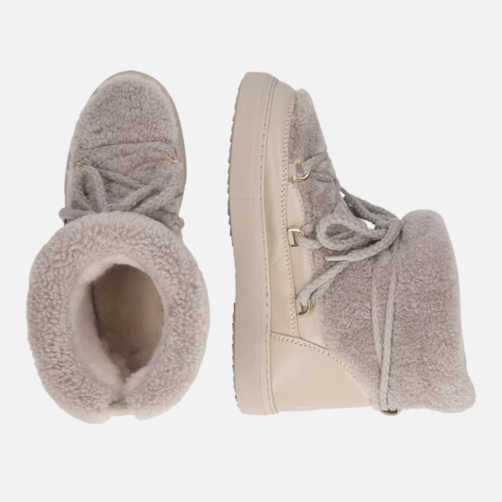 Light Grey Luna Wool Lace Boot